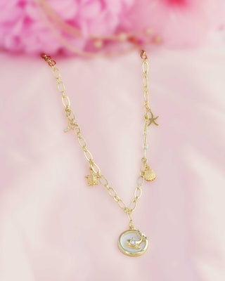 Collar con Dije de Tortuga y Sirena – Estilo Ballena