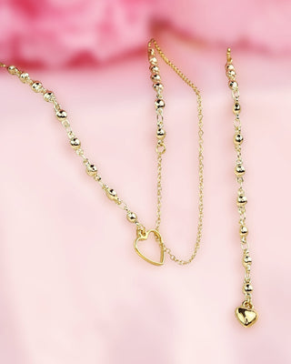 Collar Sencillo con Dije de Corazón Colgante