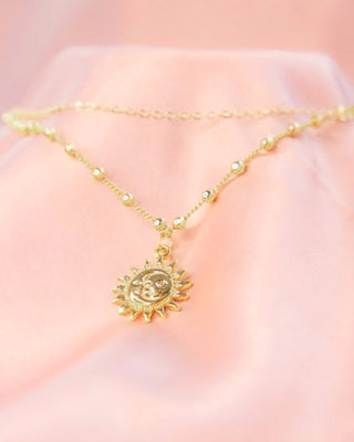COLLAR DORADO DOBLE DIJE DE SOL