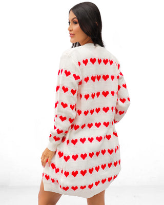 Cardigan Corazones Románticos