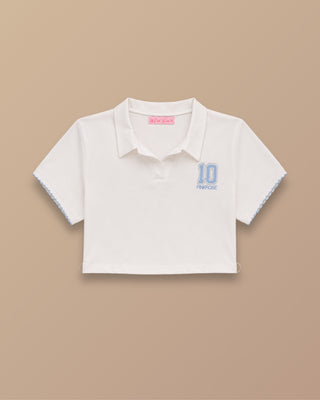 CAMISETA BLANCA CORTA OVERSIZE # 10 PINK ROSE