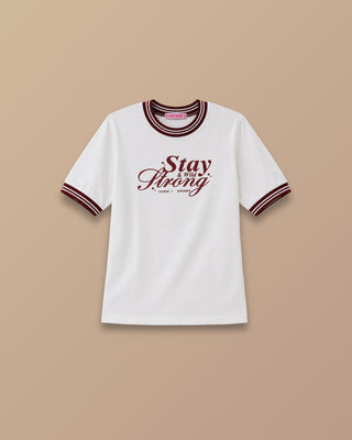 CAMISETA BLANCA MANGA CORTA STAY WILD TRONG