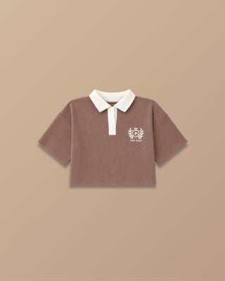 CAMISETA CAFE POLO TEJIDA CORTA OVERSIZE PINK