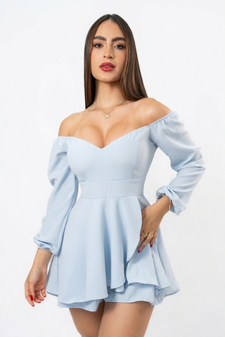 Romper manga Largo con Copas y Escote Corazón