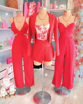 Blazer corto rojo