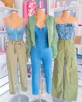 Chaqueta bomber verde helecho