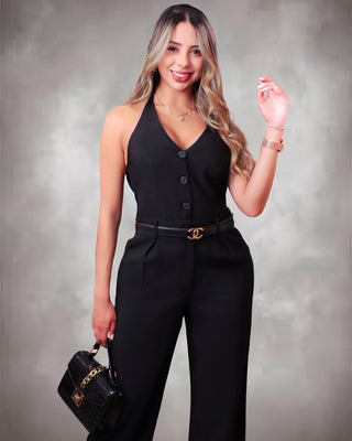 Enterizo con Tira en Cuello y 4 Botones