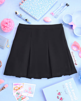 Falda negra de tablas