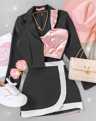 Blazer corto negro