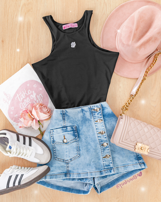 FALDA SHORT 1 BOLSILLO 5 BOTONES