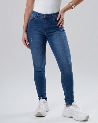 Jean Super Skinny Gaia con Desgastes Sutiles