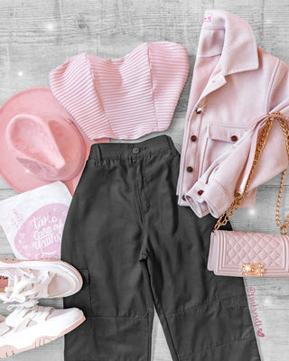 CROP TOP COPAS STRAPPLE LINEAS TEJIDAS