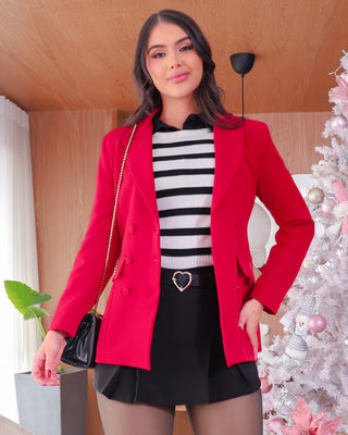 Blazer Rojo a la Cadera