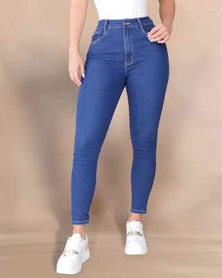 Jean sencillo oscuro super skinny