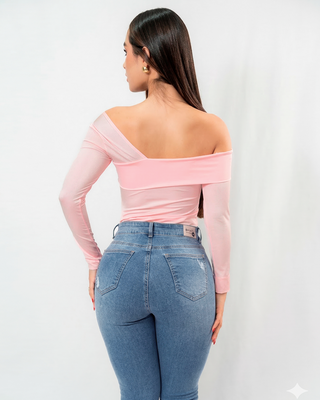 Jean azul Super Skinny con Toques de Desgaste