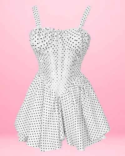 Romper de puntos Y espalda tipo corset