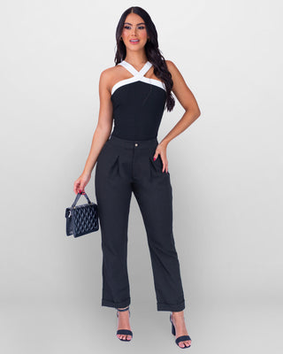Blusa de Tiras Gruesas Cruzadas