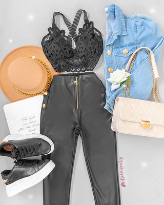 Chaqueta blue jean corta con manga puff
