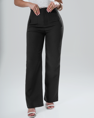 Pantalón Sencillo Prenses Bota Ancha
