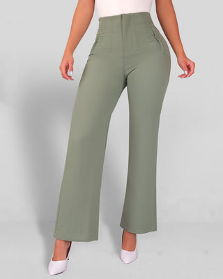 Pantalón Sencillo Prenses Bota Ancha