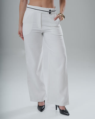 Pantalón Tipo Culotte Pretina Cruzada Negra