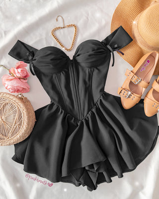 Romper NEGRO TIPO CORSET