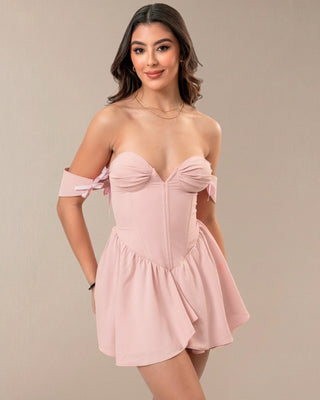 ROMPER ROSADO TIPO CORSET
