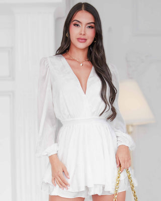 Romper Blanco Cruzado con Lazo