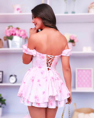 Romper con Manga de Globo y Flores