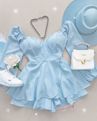 Romper manga Largo con Copas y Escote Corazón