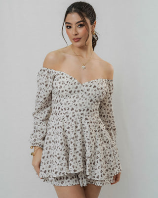 Romper manga Largo con Copas y Flores