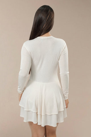 Romper Escote en V con Recogido en Abdomen