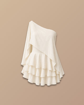 ROMPER CREMA CON BOLEROS ARRIBA TIPO CAPA