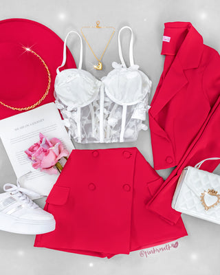Elegante Set de Blazer y Falda