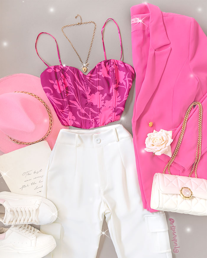 Blusa Rosa Outfit Rosa Y Blanco Outfit Rosa Y Blanco TRAJE DE