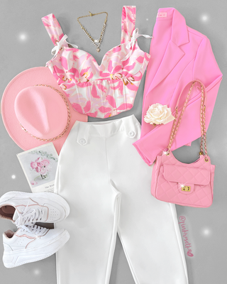 Blazer corto rosado