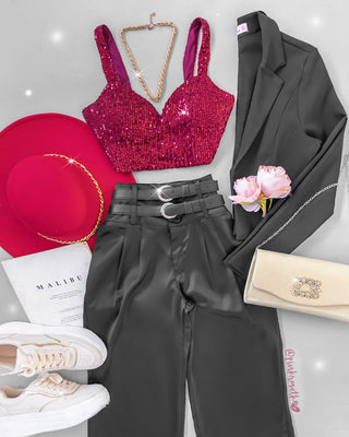 Blazer corto negro