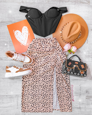 Crop top copas tiras gruesas y varillas