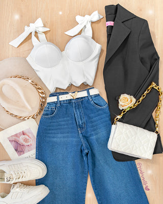 Crop Top "Moritas" con Tiras Ajustables