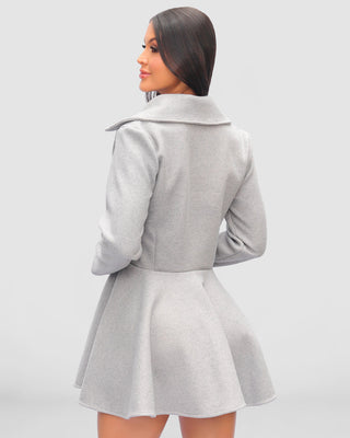 Vestido en pana tipo gabán con 2 botones