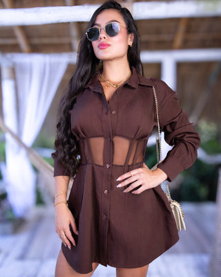 VESTIDO TIPO CAMISERO BOTONES