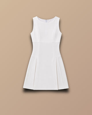 VESTIDO BLANCO CORTO CUELLO CUADRADO