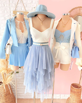 Blazer corto azul