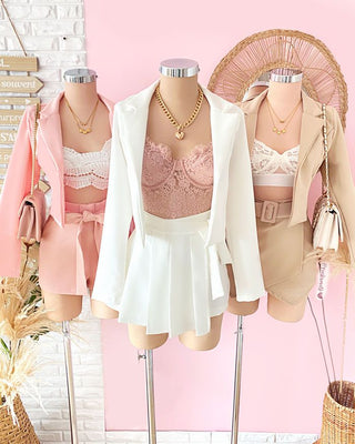 Blazer corto camel