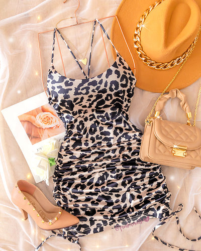 VESTIDO SATINADO ANIMAL PRINT