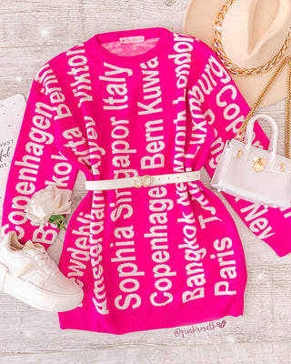 Vestido tejido estampado