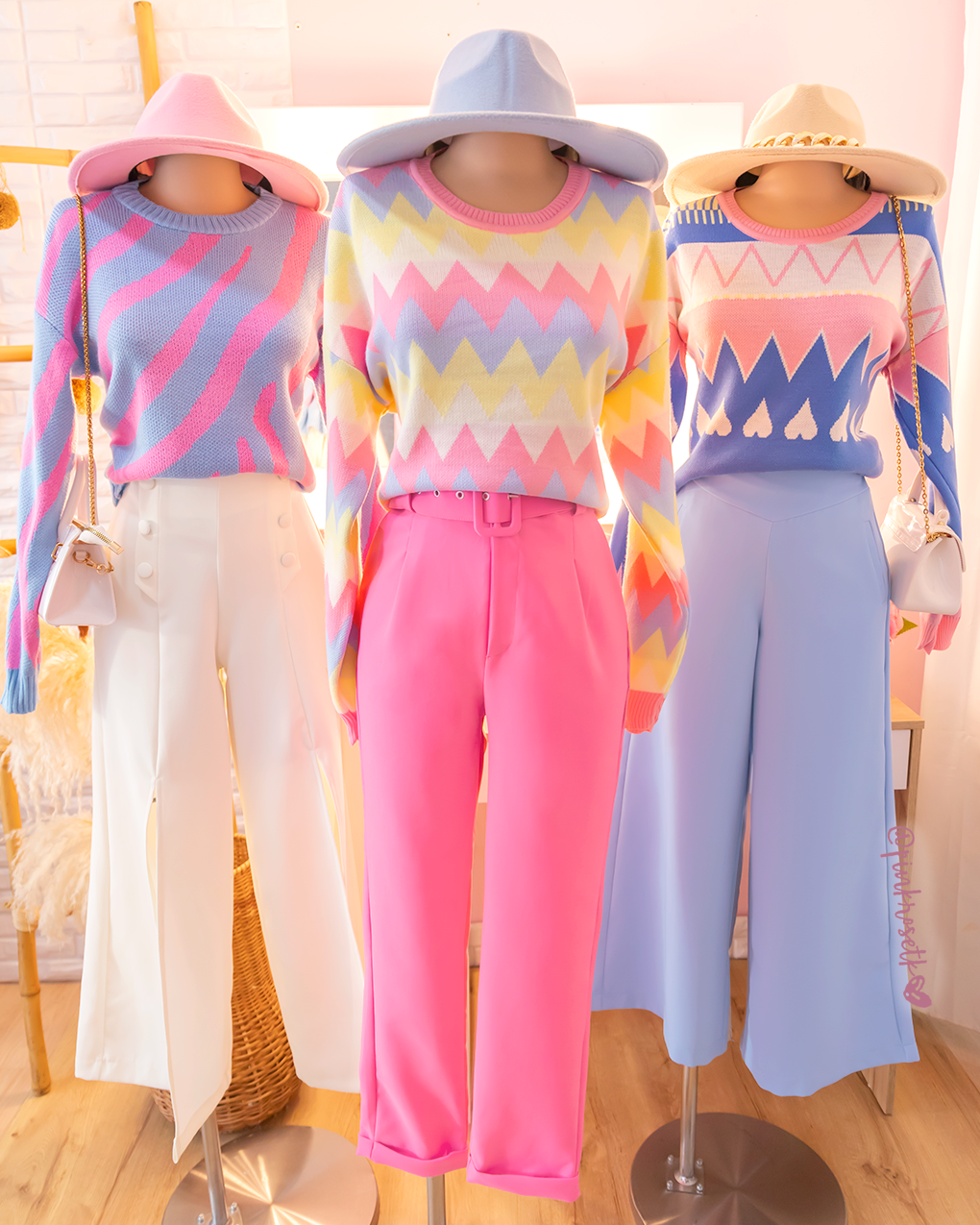 Colores Pasteles Buzos Tres Colores Buzo Tejido Colores Pasteles