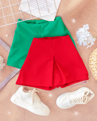 Falda short  de tapa en v