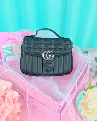 BOLSO NEGRO DE HEBILLA CG PALTEADO