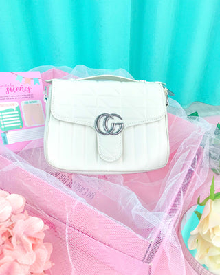 BOLSO NEGRO DE HEBILLA CG PALTEADO
